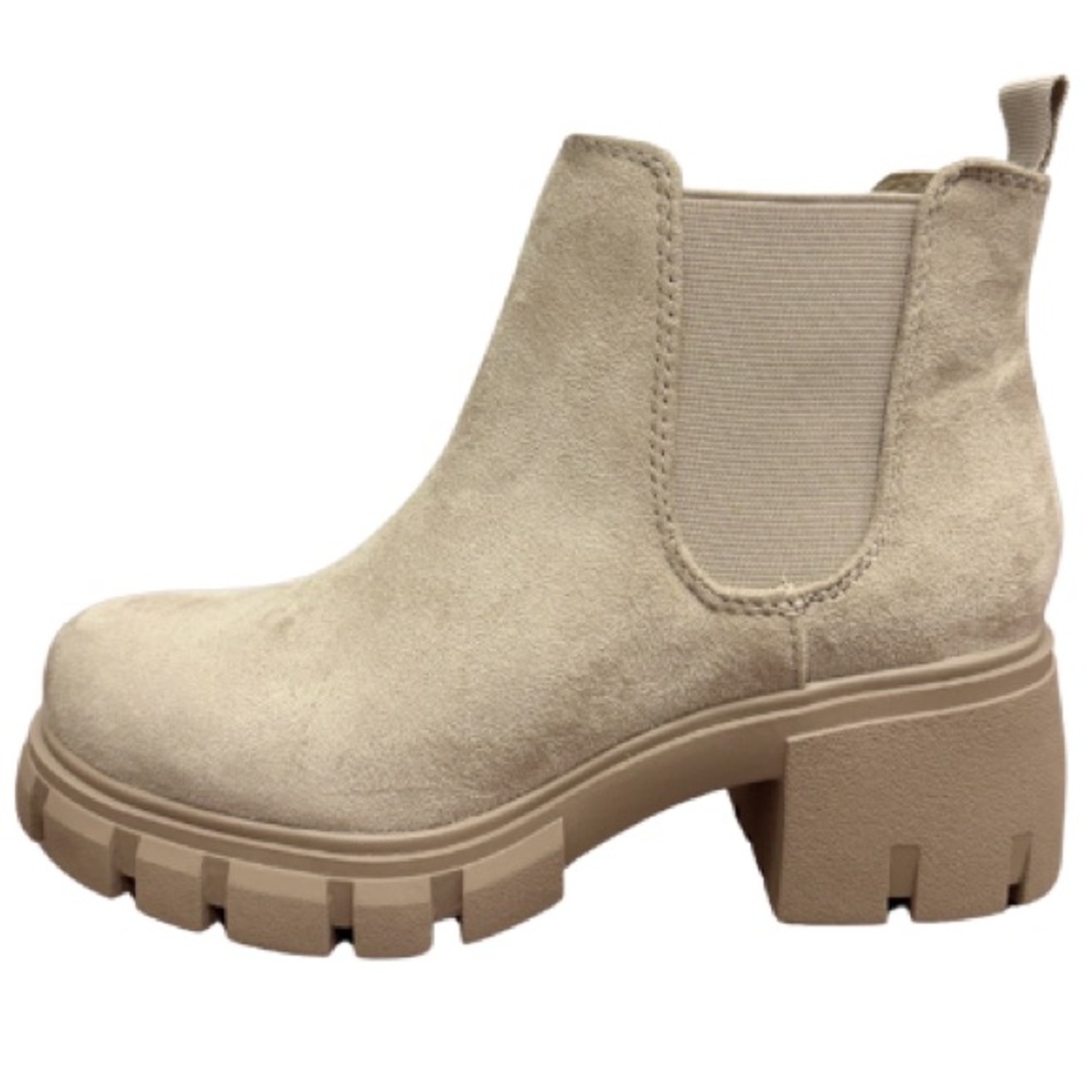 Soda Beige Ankle Booties